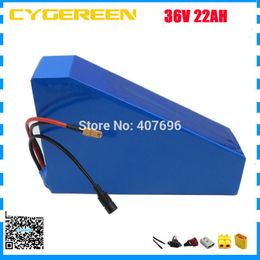 EU US no tax 1000W 36V lithium ion battery 36V 22AH Triangle Electric bike battery use 3.7v 2200mah 18650 cell With free bag