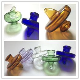 Universal Colourful UFO Smoking Glass Carb Cap with Bubble BallHat Style Dome for XL XXL Quartz Banger Nail Glass Water Pipes Dab Oil Rigs