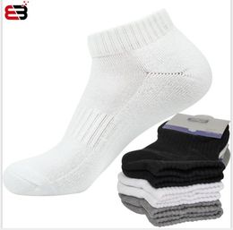 Semi-towel bottom sweat absorption, shock-proof, waist-closing sports women's boat stockings Yoga All Cotton Socks Sports Socks Men