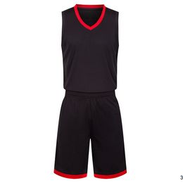 2019 New Blank Basketball jerseys printed logo Mens size S-XXL cheap price fast shipping good quality Black Red BR00022