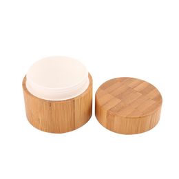 30G 50G Bamboo Cream Jar Wooden Jar with PP Inner, Cosmetic Packaging Bottle Cream Jar fast shipping LX2002