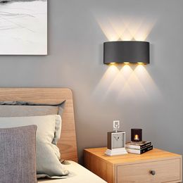 Edison2011 Modern Wall Lamp 2W 4W 6W 8W Wall Sconces Indoor Stair Light Fixture Bedside Loft Living Room Up Down Home Hallway Lamp