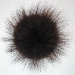 Ornamental pendants fluffy pompom accessories fur keychain real raccoon ball with long hairs many colours for decoration