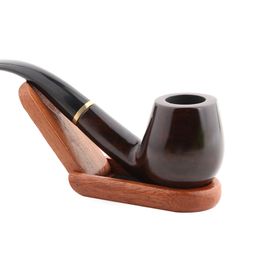 Big Sale!!! Mahogany Pipe Rack Wooden Smoking Pipes Holder Wood Folding Rack Stand for Tobacco Pipe FT-02394