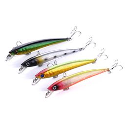 HENGJIA 80pscs/lot Minnow fishing lure Plastic Hard bait 9.3cm 8.6g with treble hook Artificial Pesca fishing Tackle Free shipping