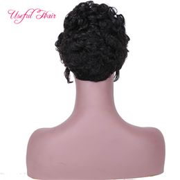 ombre Coloured Human Wigs Black Women Honey Blonde Highlighted Wigs short Body Wave Remy Preplucked Ombre Brown short wigs Brazilian Virgin
