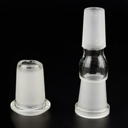 Clear Glass Filter Adapter for Hookah Bongs: Smoke Accessory with Plastic Keck Clip, 18mm