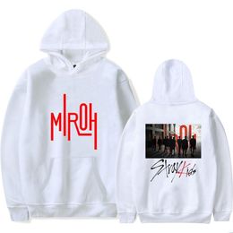 Kpop Stray Kids Hoodies Pullover Hip Hop Solid Pink Black Hooded Hoody Men Women Hoodies Sweatshirts Plus Size Oversize Girls