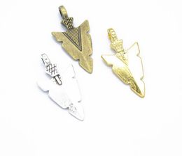 100pcs Charms Indian Arrowhead Dagger Making pendant fit Vintage Tibetan Bronze,DIY bracelet necklace 28x15mm