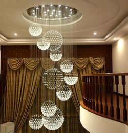 luxury k9 crystal chandelier hotel lamp villa living room royal family Crystal Chandeliers interior decoration lights LLFA