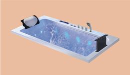 1700mm Drop-in Fibreglass Bath Built-in whirlpool Bathtub Acrylic Hydromassage Embedded Surfing Massage Tub Outdoor SPA NS6012