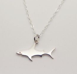 Personality Shark Pendant Necklace alloy silver color Simple Ocean Sea Animal Jewelry nice gift Hip Hop Necklaces