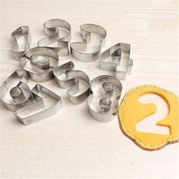 Stainless Steel Numbers 0-8 Digital Cake Fondant Chocolate Cookie Mould DIY Fruit Cutter Baking Cake Decoration Mould Tools yq01506