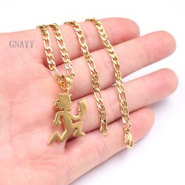 Best jewelry for Mens gifts jewelry stainless steel MINI small 1'' HATCHETMAN hatchet man ICP Pendant Necklace Link chain Gold COLOR