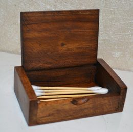 Wood Toothpick Holder Toothpick Box Mini Box Handmade Gift Boxes Kitchen Dining Bar Dining Table Decoration Craft