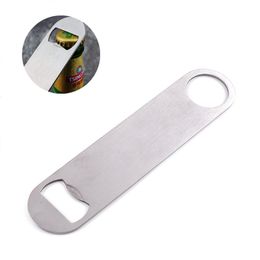 Stainless Steel Bottle Opener Flat Beer Bottle Bar Blade Opener Tool Beer Openers multi-function Openers Kitchen Tools free shipping HHA1435