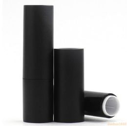 3.5g empty round black lipstick tube containers, lip balm bottle high quality cosmetic makeup lip stick container#12313