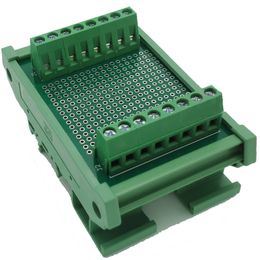 Double Sided PCB Terminal Blocks Distribution Test Prototyping Board Din Rail Mounted