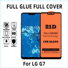 Vollständige Abdeckung aus gehärtetem Glas für LG G7 K40 Q7 G6 Play Displayschutzfolie für MotoG6 P30 Play P30 Note P40 Play Kostenloser Versand