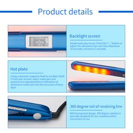 Flat iron Ultrasonic Infrared Hair Care Iron Infrared Remedy Hair Iron Rebuilding Treatment Recovers the damaged DHL ship