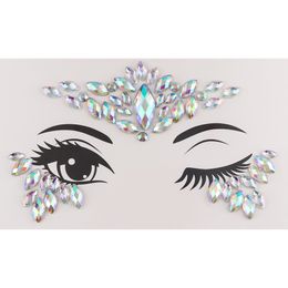 Temporary Tattoo Face Jewellery Gems Rhinestone Decoration Party Makeup Body Shining Festival Flash Tattoos Body Art Stickers D19011202