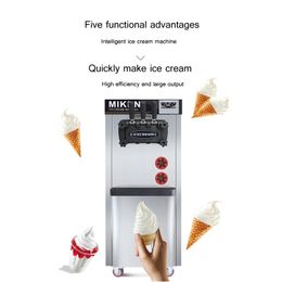 2020 new high-quality three-flavor ice cream commercial stainless steel soft ice cream maker is sold at a low price