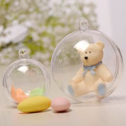Christmas Hanging Ball Plastic Clear Ornaments Ball Xmas Decoration Transparent Wedding Party Decoration Openable Food Grade