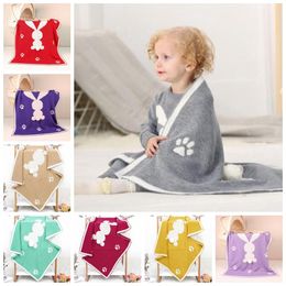 Toddler Easter Bunny Blanket Baby Soft Swaddle Knitted Blankets Cartoon 3D Rabbit Tail Blanket Infant Autumn Winter Warm Swadding YP115