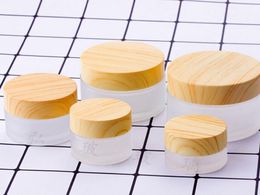5g 10g 15g 30g 50g 100g Frosted Clear Empty Cosmetic Jars Makeup Cream Face Refillable Containers With Plastic Cap