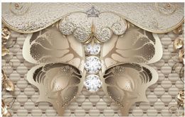 3d wallpaper European style luxury soft covered gold peony wallpapers living room bedroom TV background wall
