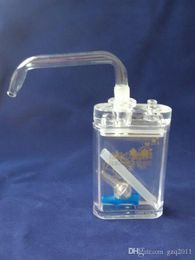 Flat acrylic hookah Wholesale Glass bongs Oil Burner Water Pipes Rigs Smoking Free