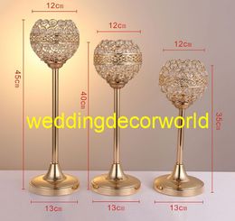 new High Quality Crystal Candlestick Luxury Crystal Silver Wedding Candle Holder Handmade Crystal Candle Holder event Decorative decpr354