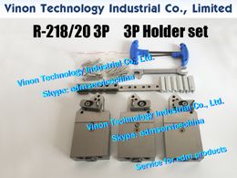 R-218/20 3P Wire EDM 3P Three-point system Holder set, 3P holder set 3R-218S set of three holders and fixing parts for wire cut and R system