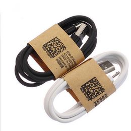 Universal Micro Cable 3ft White Black OD3.4 Usb Cables For Samsung Galaxy s3 s4 s6 s7 edge note 2 4 htc lg android phone