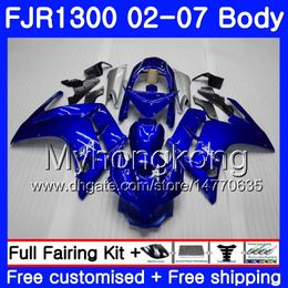 Body For YAMAHA FJR1300A FJR1300 01 02 03 04 05 06 07 2AAHM.0 FJR 1300 FJR-1300 2001 2002 2003 2004 2005 2006 2007 Fairing Hot Factory blue