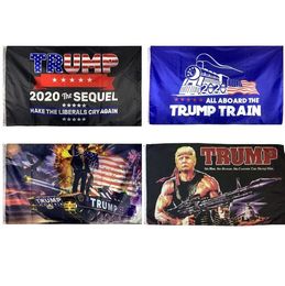 Wholesale Trump Flag 3x5ft Rambo Tank Train Sequel Women Troops Support Trump Flag 2020 for American Re Election