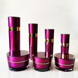 Purple Cosmetics Sub Acrylic 15/30/50/120ML Lotion Spray Pump Bottle,Classic 15/20/30/50G Acrylic Cream Jar F3752