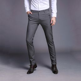 Pantaloni da uomo in cotone di alta qualità pantaloni dritti primavera ed estate pantaloni classici da uomo d'affari classici a figura intera a metà