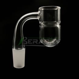 Beracky Bevelled Edge Round Bottom Splash Guard Quartz Banger 10mm 14mm 18mm Male Female 45/90 Quartz Nails For Glass Bongs Water Pipes