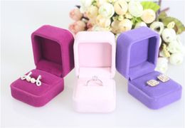 3 Colours Available New Design Wholesale 12pcs/lot 5.5*5*4cm Mixed Jewellery Ring Gift Box Earring Holder Velvet Ring Packaging Box