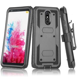 Handyhüllen für ALCATEL 3V, eingebauter Displayschutz, Holster, Gürtelclip, drehbarer Ständer, robuste Schale, Defender, robuste Abdeckung