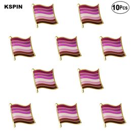 Pink Pride Lapel Pin Flag badge Brooch Pins Badges 10Pcs a Lot