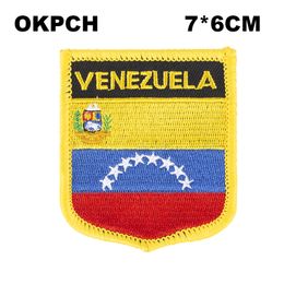 Venezuela Flag Embroidery Iron on Patch Embroidery Patches Badges for Clothing PT0183-S