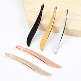 Eyebrow Tweezers Gold Colour Stain Steel Slanted Tip Face Hair Removal Clip Brow Trimmer Cosmetic Beauty Makeup Tool Accessories