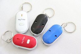 Hot Sale White LED Key Finder Locator Find Lost Keys Chain Keychain Whistle Sound Control