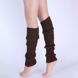 Fashion Women Knit Ribbed Leg Warmers socks Solid Colour Knee Winter sports Yoga leg warmer Stockings hosiery drop ship