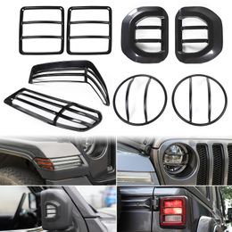 Headlight Cover Wheel Eyebrow Lamp Mirror Turn Signal Decoration Tail light RingFor Jeep Wrangler JL 18+ Shahara