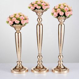 Candle Holders Stand Flowers Vase Candlestick Road Lead Candelabra Centre Pieces Wedding Decoration decor00036