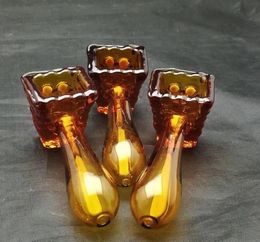 Amber glass pipe barrel Wholesale bongs Oil Burner Glass Pipes Water Pipes