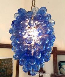 LED Crystal Ball Pendant Lamps Ceiling Light Shower Stair Bar Droplight Chandelier Lighting Murano Glass AC110-240V